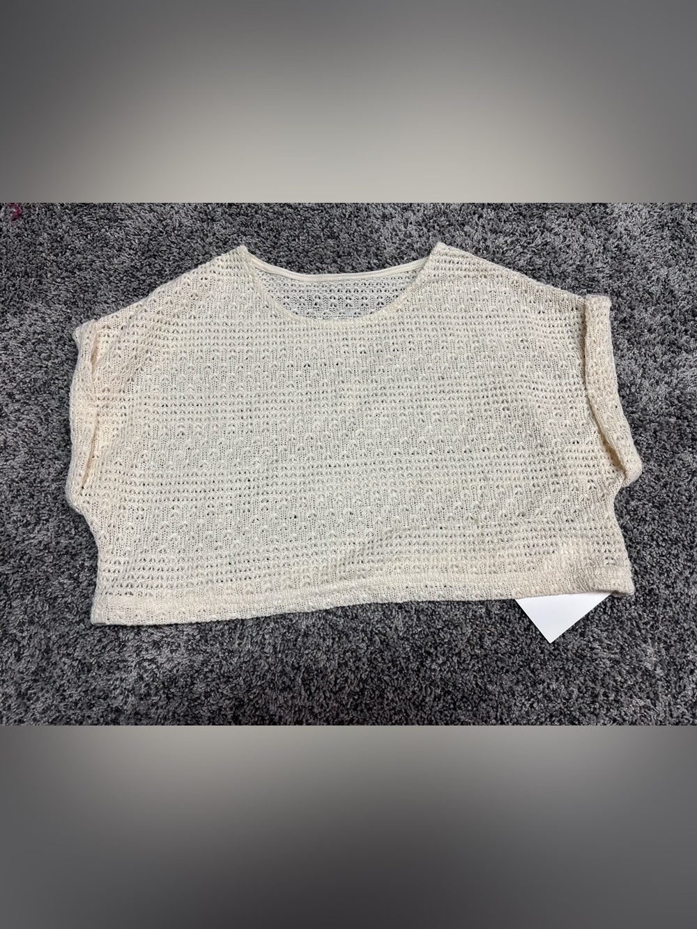 Women’s Lightweight Crochet Top in Cream